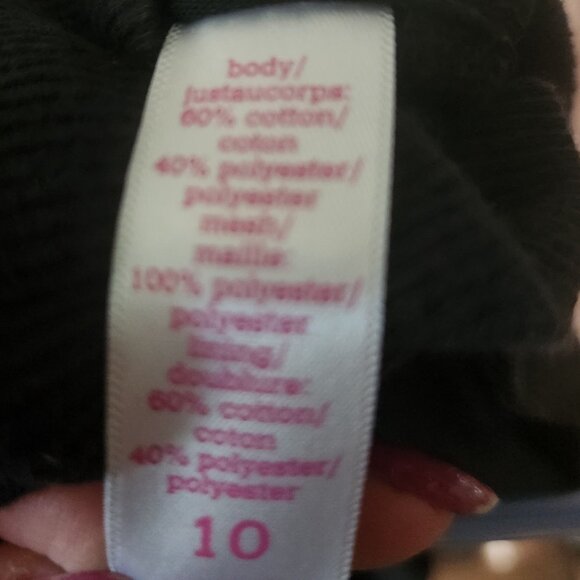 K8  Super cute Bling Girls snap close Cardigan Cotton blend by Justice  Sz 10 - Picture 5 of 5